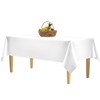 5 Pack Premium White Plastic Tablecloth - 108 x 54