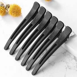 Dakar Hairdresser Hair Clip Bangs Clip Dakar Men Women Hairpin Hair Clip Hairdresser Professional Use for Facial Cleansing Makeup Pack Haircut and More (Black, 3 Pieces)