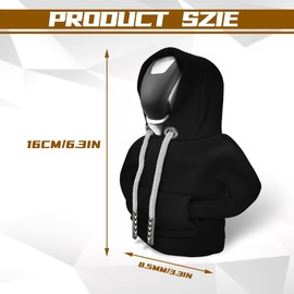 HEVLE Gear Shift Hoodie, Gear Shift Cover, Funny Car Gear Shift Cover, Automotive Interior Cute Gadgets, Automotive Interior Accessories and Decoration (Black)