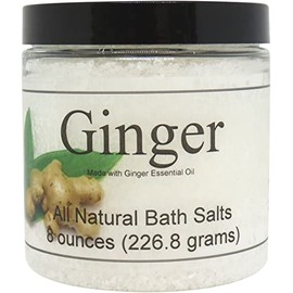 All Natural Ginger Bath Salts by Eclectic Lady, 8 ounces