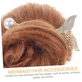 SAFIGLE Mermaid Hair Bun Maker Pearls and Rhinestones Elegant Hair Accessories for Women Lazy Curling Tool for Easy Styling