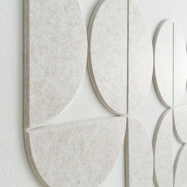 VIVELDA Decorative Bulletin Board Home Decor - Felt Tiles for Accent Walls Decoration Modern and Minimalist - Large Wall Art - 24-Pack Panel Kit (Ivory Tan)