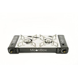 Portable Camping Double Gas Stove 2 Burner Gas Stove Double Burner Camping Stove Gas Stove Cross Gas Hob Turbo Flame Hob Black