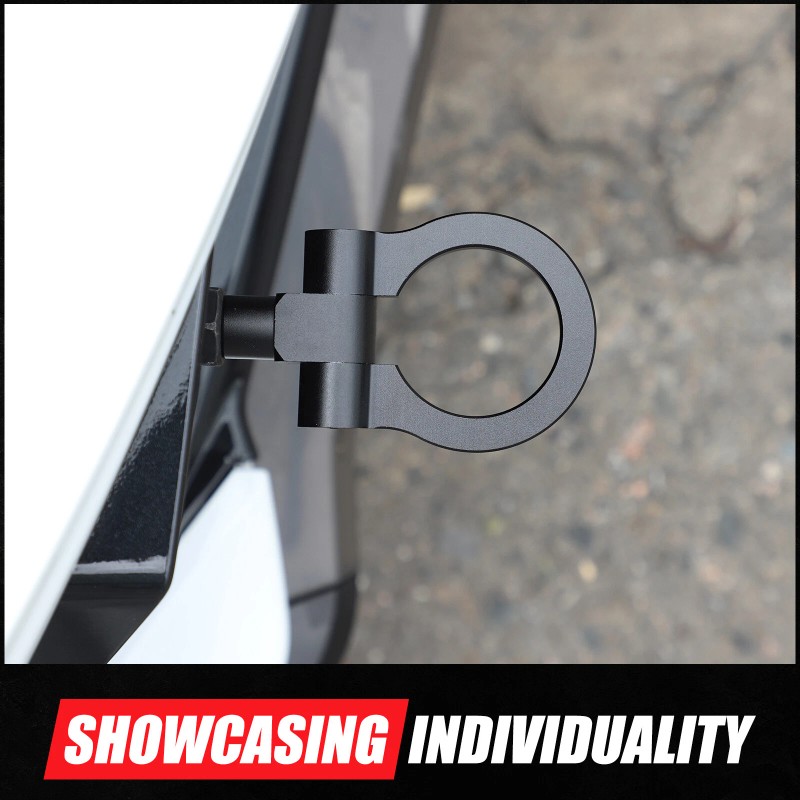 carpart2021 Black Alloy Track Racing Aluminum Tow Hook Ring For