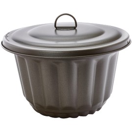Staedter Water Bath Shape with Lid, Silver, 20 x 14 cm