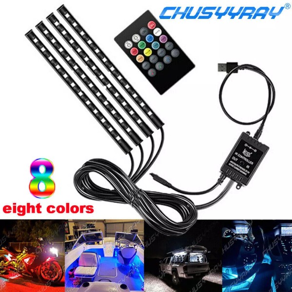 CHUSYYRAY LED Interior Car Kit Under Dash Footwell Seats Inside