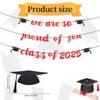 3pcs 2025 Graduation Banner, Glitter Graduation Decorations We are So