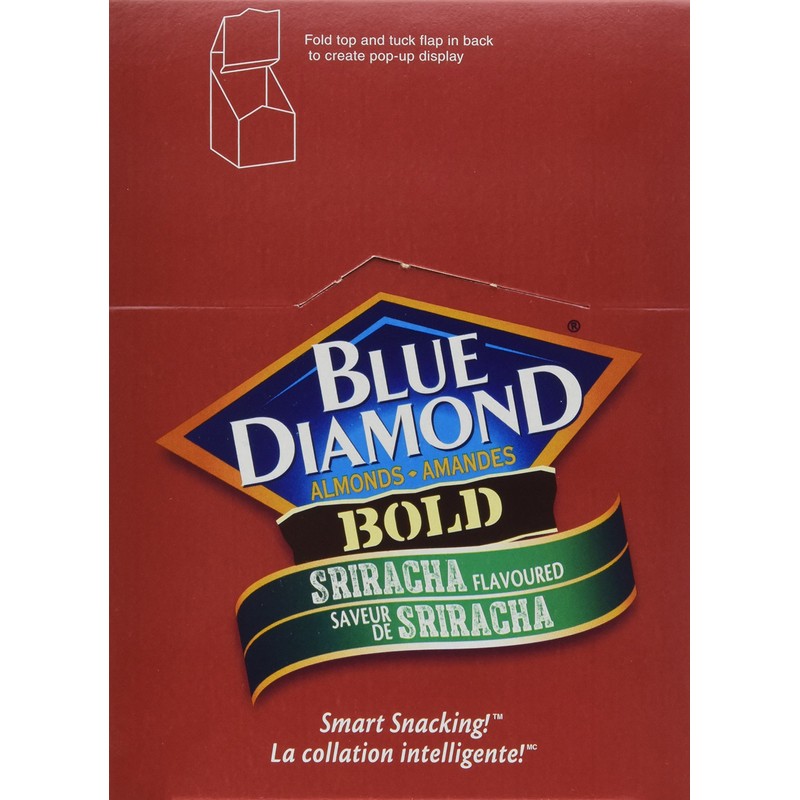 Blue Diamond Almonds Sriracha Almonds, 43 Grams (pack of 12)