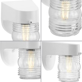 Progress Lighting P5612-30 Polycarbonate Outdoor, 4-3/4-Inch Width x 7-1/4-Inch Height, White