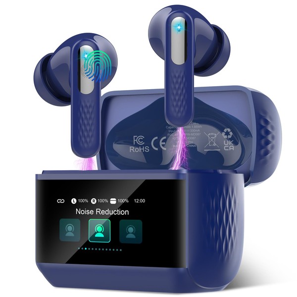 Wireless Earbuds, Bluetooth 5.4 Ear Buds with Multifunctional Touch Screen,