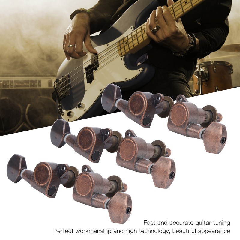 6Pcs Guitar Locking Tuners Tuning Pegs for Full Enclosed Electric