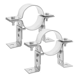 2 Pack 3 Inch Pipe Chimney Adjustable Wall Strap Pipe Bracket Clamp Pipe Strap