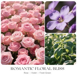 KOIMYSA Rose Scented Candles, Pink Floral Aromatherapy Candle Gifts for Women Lover, Soy Wax Non Toxic