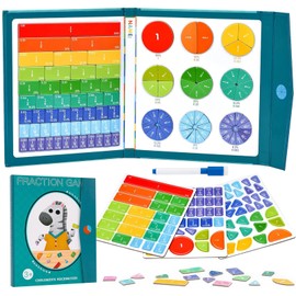 Fraction Calculation Material Magnetic, Fraction Calculation Montessori Material, Fraction Discs, Fraction Circles for Children, Multicoloured Fractional Calculation Learning, Fraction Calculation for