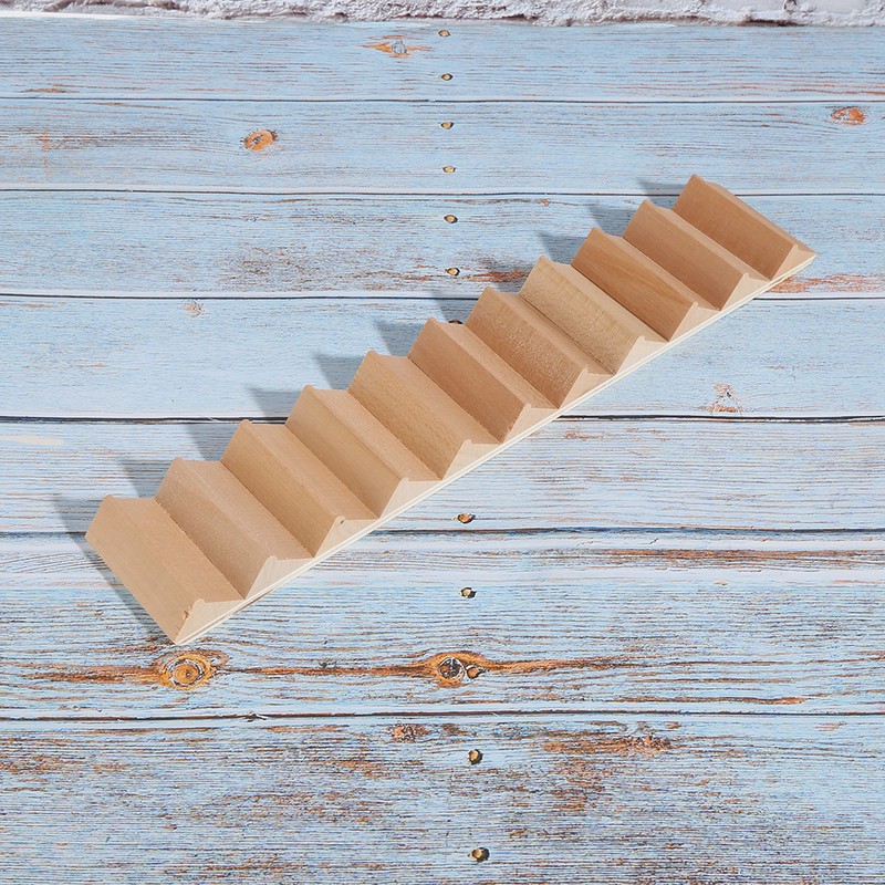 1:12 Miniature Wood Staircase DIY Step Stair Crafts Decorative Dollhouse