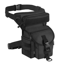 Metal Detecting Bag, Metal Detecting Waist Bag, Drop Leg Bag, Waterproof Metal Detector Tool Bag, for Outdoor Metal Detector Accessory (Black)