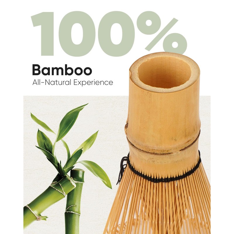 Joiish Handcrafted Bamboo Matcha Whisk, Traditional Japanese Chasen, Matcha Stirrer,
