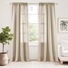StangH Flax Linen Curtains 96 inch Length, Breathable Semi Transparent
