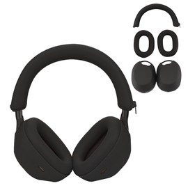 Adhiper WH-1000XM5 Ear Pad Protective Case, Zip Headband Protection for Sony WH-1000XM5 Over-Ear Headphones, Sporty, Sweatproof & Easy to Clean Headphone Shell Protective Case (Black)