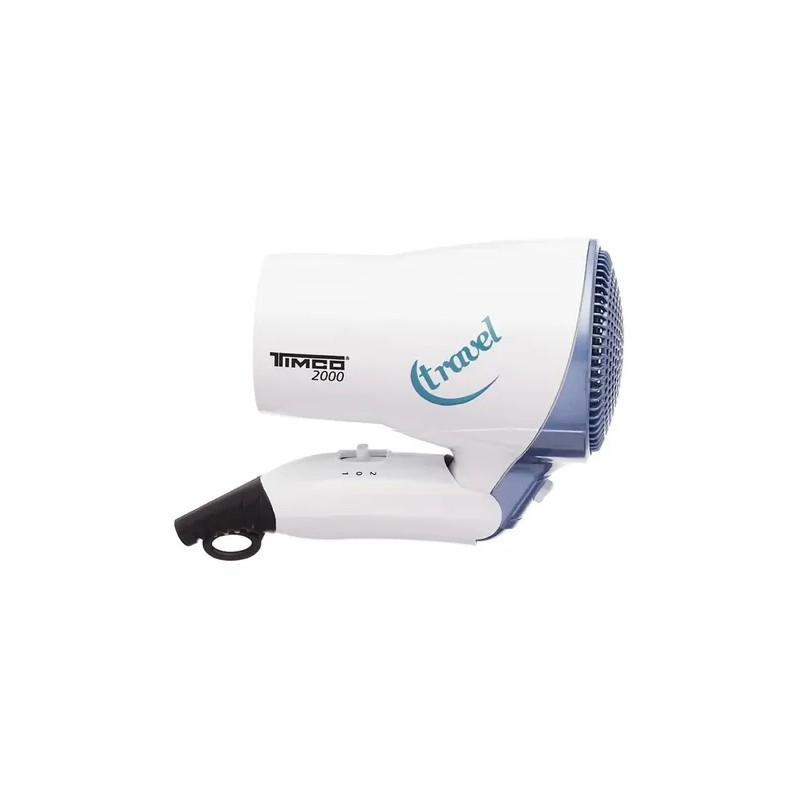 Secadora Cabello Plegable P/viaje Iones Timco Tra-2000 Color Blanco