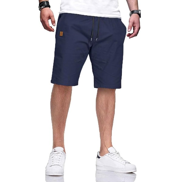 HCSS Men's Summer Chino Shorts Men's Cotton Trousers Short Elastic