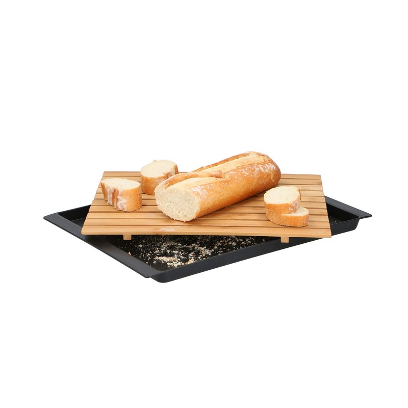 Breadboard with Crumb Tray - Bamboo - 38x27x2cm