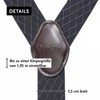 DonDon Men's Braces Extra Strong 3.5 cm Wide with 4
