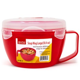 Rapid Soup Mug | Microwaveable Soup & Noodle Cooker | Enjoy Hot Soups Anytime | Ideal for Dorm, Small Kitchen, or Office | Dishwasher-Safe, Microwaveable, & BPA-Free