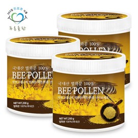 Pureun Deulpani 푸른들판 국내산 벌화분 먹는 꿀벌 꽃가루 화분 비폴렌 200gx3통 Blue Fields Domestic Bee Pollen Edible Honey Bee Pollen 200g x 3 Containers