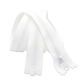 YKK® 90”–160” Zipper ~ Long Arm Quilting Machine Zipper ~ YKK #5 Molded Plastic ~ Separating Color Black or White (1 Zipper/Pack) (96 Inch, White)