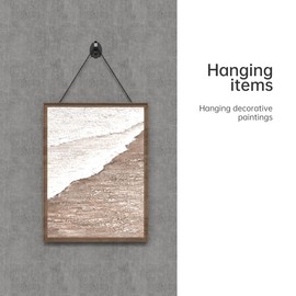 Elrswy Picture Hanger for Hanging Art,Clock,Shelves,Mirrors,Frames,or Planters for Home and Office Decorations,Black,20 Pack