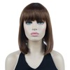 Lydell 10" Short Straight Bob Hair Wigs with Bangs Synthetic