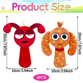 JhavexToy 2 PCS Sprunk Plush,Cute Plushies,Sprunk Plushies Kuscheltier Plüschspielzeug,Kuscheliger weicher Plüsch,Robust & Umweltfreundlich für Kinder und Spielefans-Rot