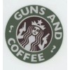 Guns and Coffee - Funny Starbucks Spoof - Beverage COASTER