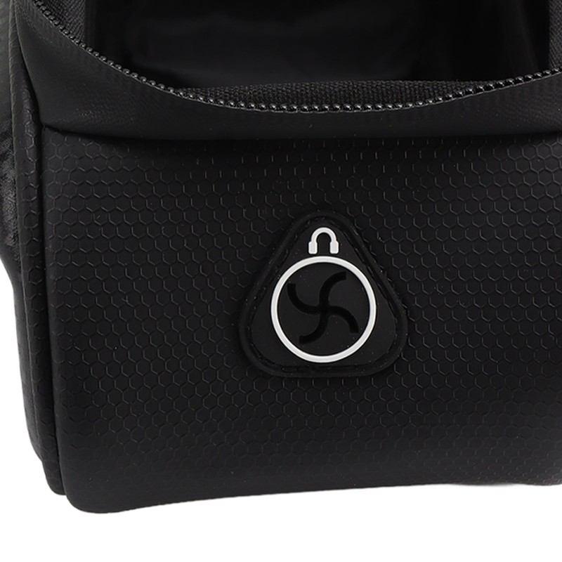 Bike Phone Mount Bag Large Capacity Waterproof Carbon Pattern PU