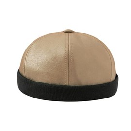 WITHMOONS Watch Cap Rolled Cuff Brimless Docker Harbour Hat Beanie YZ50205 (Beige)