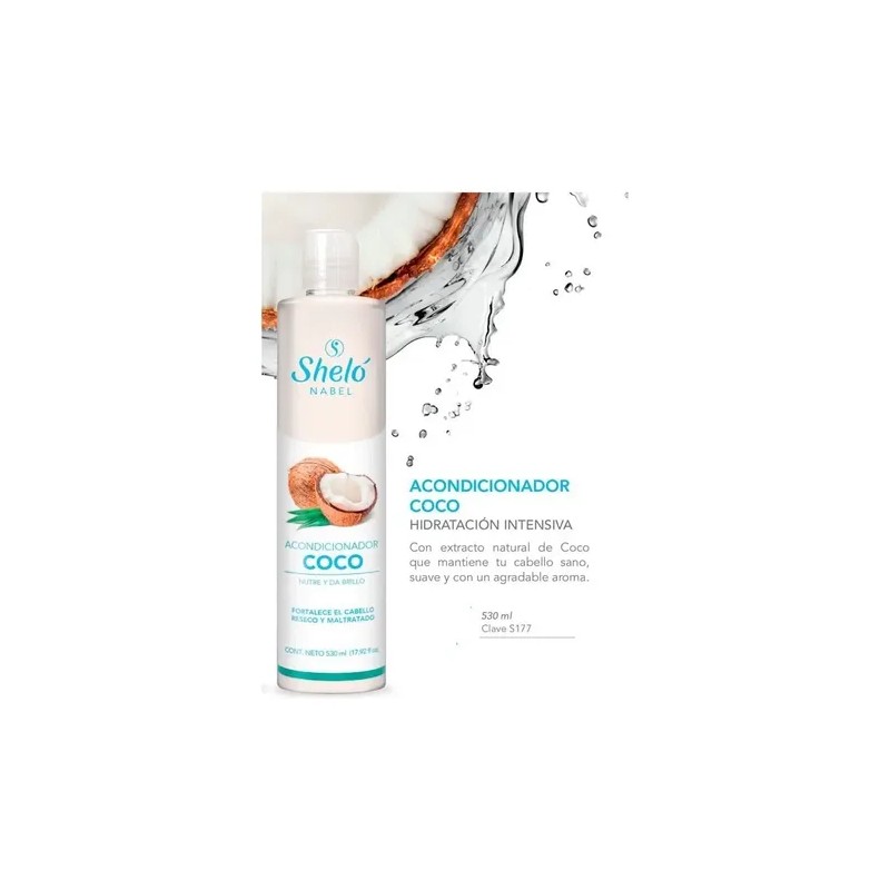Acondicionador De Coco 530ml Hidratacion Profunda Shelo Nabe