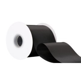 Ribbonitlux 4" wide Double Face Satin Ribbon 25 Yards (030-Black）, Grand Opening Ribbon, Ceremony Ribbon Cutting, Sewing Applications, Wedding and Craft