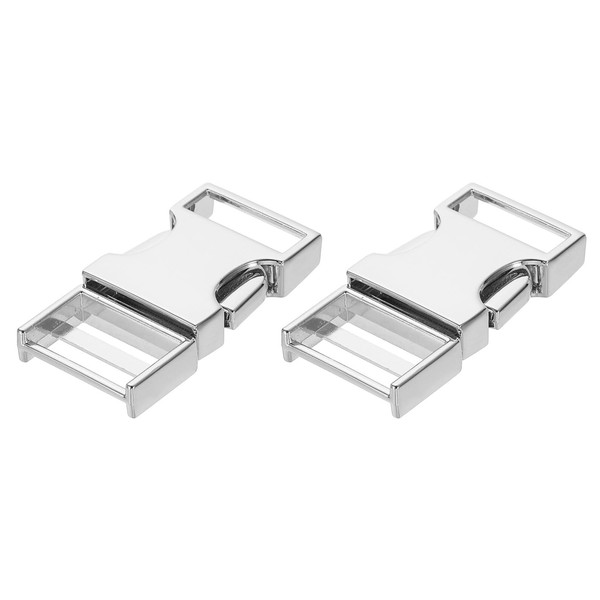 sourcing map 2 Pcs Metal Quick Side Release Buckle, 14mm/0.6"