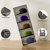 ZHAIXIAONIAN Hat Organizer Box for Baseball Caps, 6 Pack Stackable
