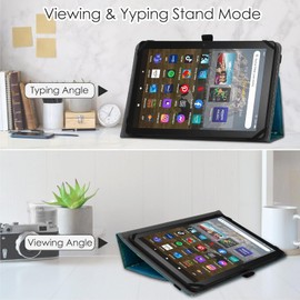 HGWALP Universal Case for 9"-11" inch Tablet, Folio Protective Case Cover with Stand Function and HandStrap,Suitable for 9",9.7",10", 10.1", 10.5", 11.1" Tablet-Apricot Flower