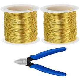 LongZYU 2 Pieces Enamelled Copper Wire 0.5mm Enamelled Copper Wire Enamel Wire Copper Insulated Copper Coil Magnetic Wire for DIY Craft Gardening Making an Electromagnet Motor Model, 104 m