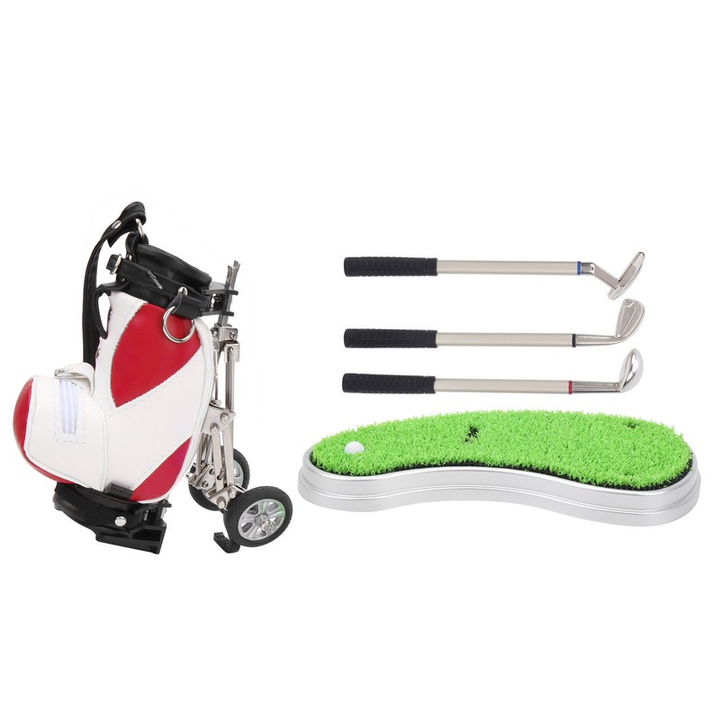 Desktop Golf Pen Set 3 Ballpoint Pens and Mini Bag