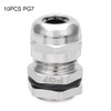Sourcingmap Cable Gland PG7 Metal Waterproof Cable Glands Joints Adjustable