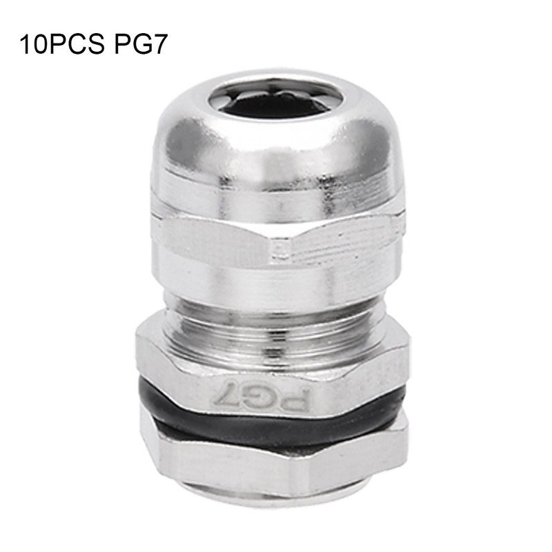 Sourcingmap Cable Gland PG7 Metal Waterproof Cable Glands Joints Adjustable