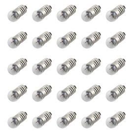 RuiLing - Paquete de 25 bombillas E10 pequeñas con base de tornillo, luz indicadora incandescente anticuada para experimentos físicos eléctricos, 2.5 V, 0.3 A