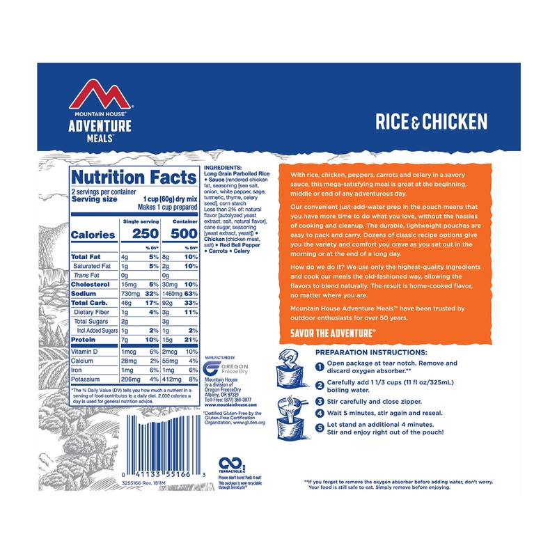 Mountain House Rice & Chicken | Freeze Dried Backpacking &