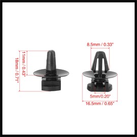 Hihaha 10pcs Car Clip Retainer Fastener with Cable Tie Black Durable Material