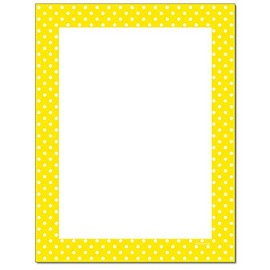 Polka Dots Letterhead Laser & Inkjet Printer Paper (100 Sheets, Bright Yellow)