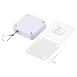 MECCANIXITY Punch Free Automatic Sensor Door Closer, Self Close with Steel Wire String1200g Tensile Force White